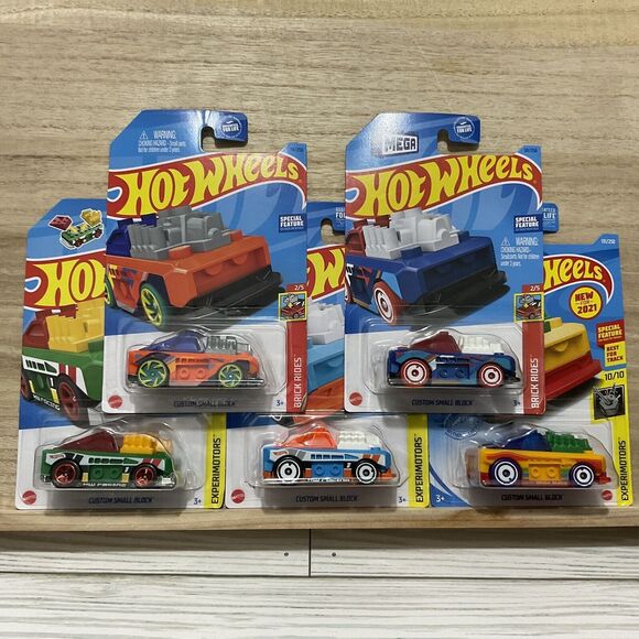 Hot Wheels Custom Small Block 1/64 Bent Card -  5 Color Variations - Picture 1 of 16